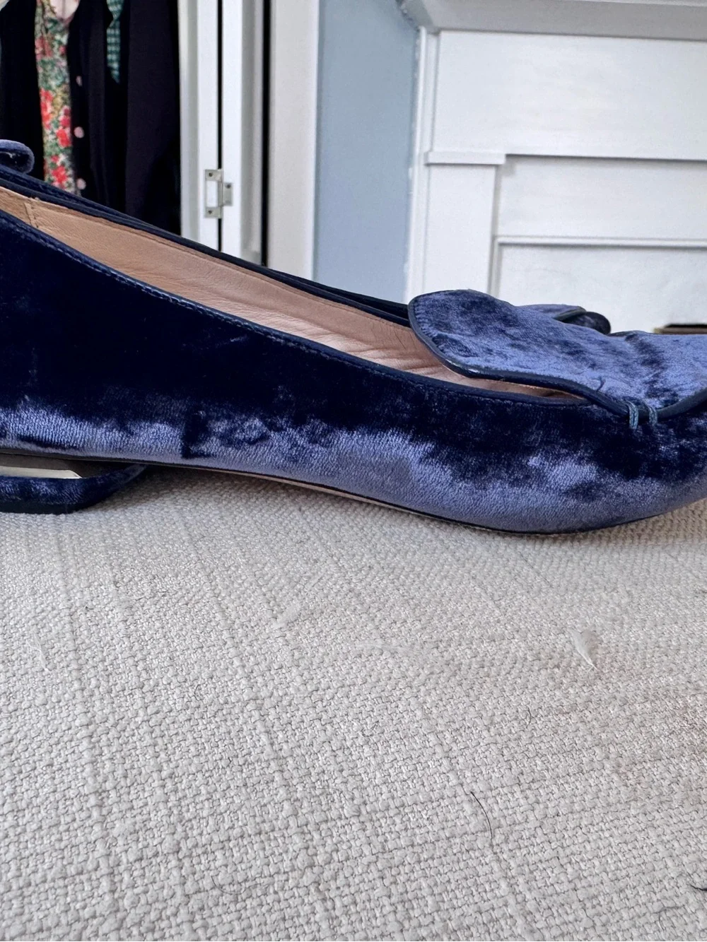 Nicholas Kirkwood Beya loafers in purple blue velvet. Size 38.5 EUC $595 retail